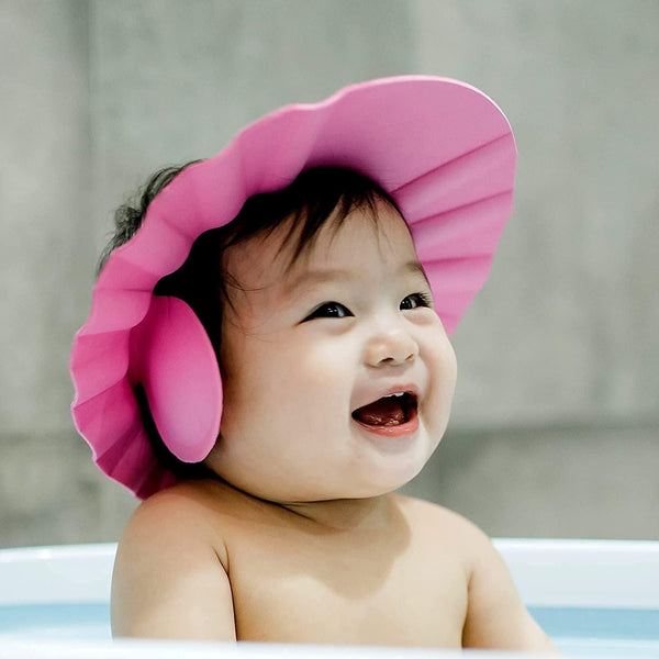 Baby Adjustable Safe Bathing Shower Cap (Pack of 2)