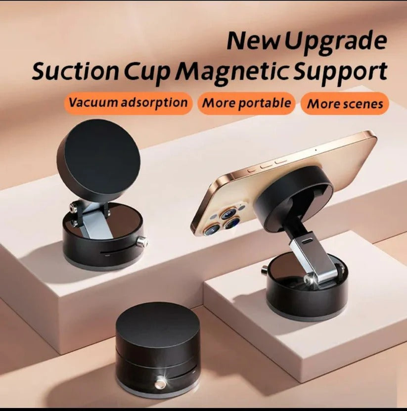 Magnetic Foldable Car Phone Holder – Hands-Free Suction Mount